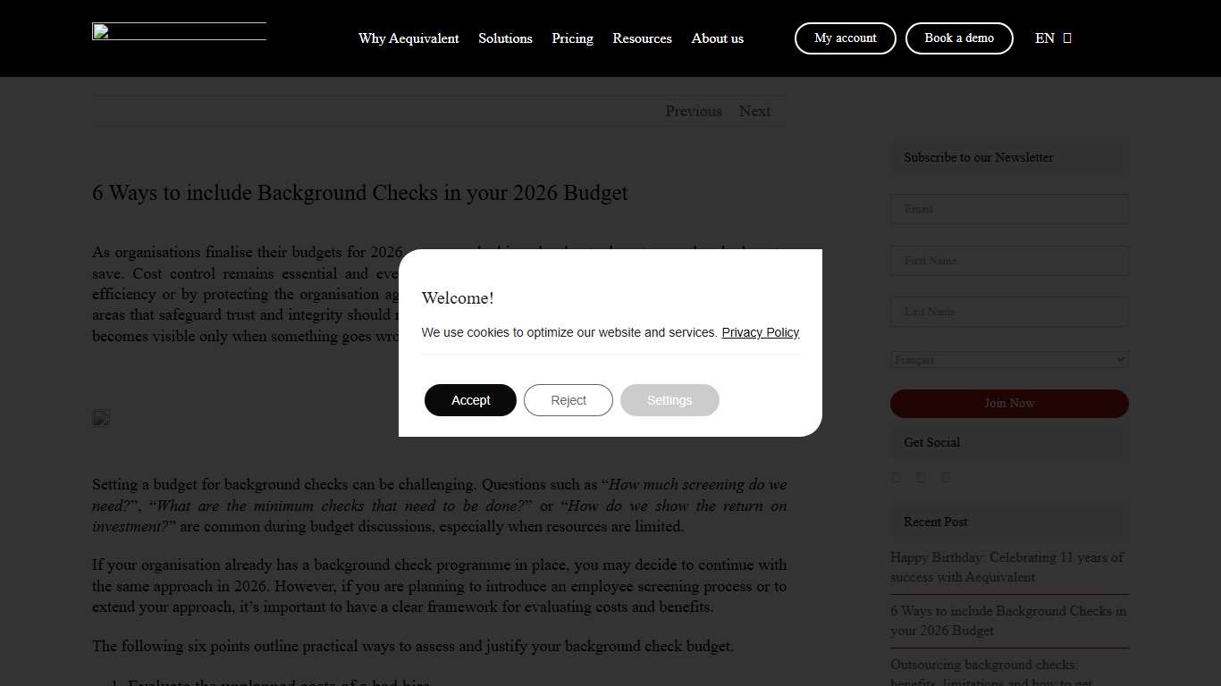 6 Ways to include Background Checks in your 2026 Budget Aequivalent